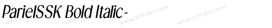 ParielSSK Bold Italic字体转换